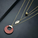 Women Multilayer Leaf Clavicle Short Necklace Pendant Sweater Chain Jewelry