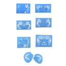 7 Sets Plastic Reusable Body Face Paint Painting Makeup Stencils Templates Stage