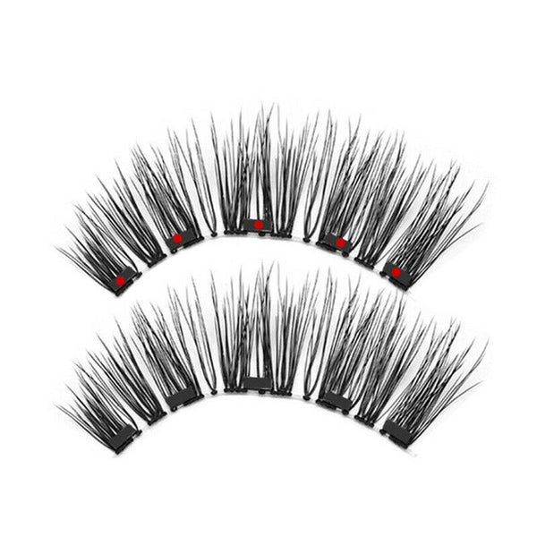 1Set Magnetic False Eyelashes Waterproof Smudge Proof Handmade Easy To Wear K3P7