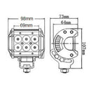 4pcs 4" 18W LED Light Work Bar Spot Lamp Driving For Offroad SUV Car Boat Truck