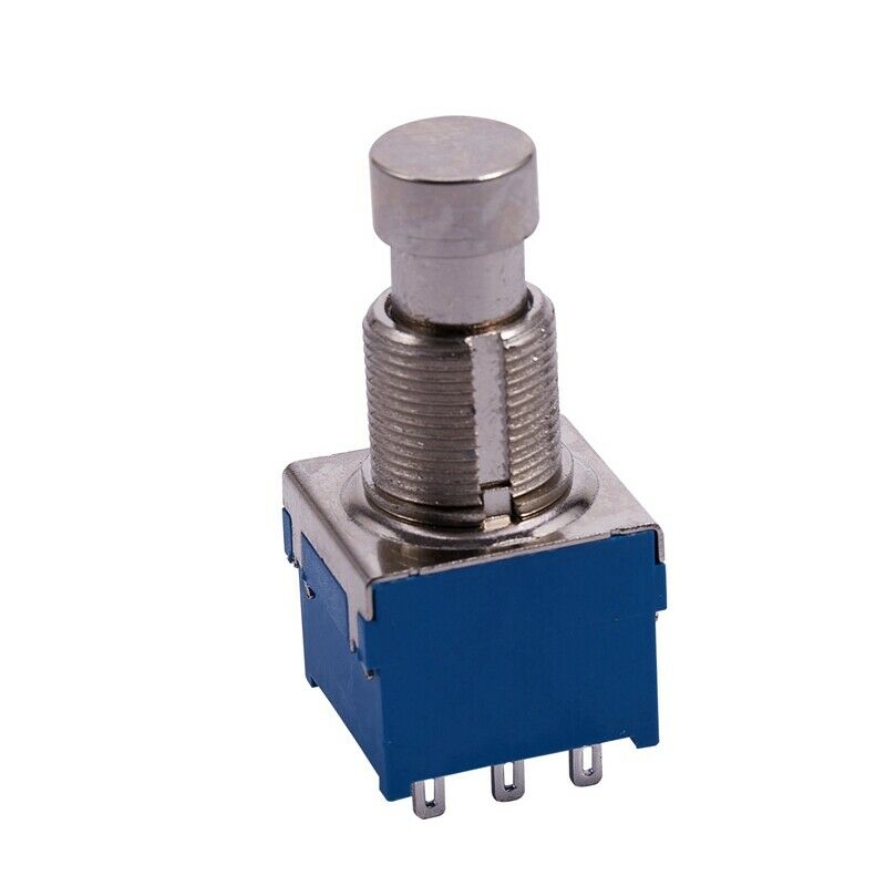 Guitar Effects 3PDT 9-Pin Latching Stomp Pedal Footswitch Foot Switch Blue