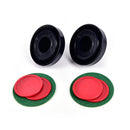 2X Mini Blue 96Mm Air Hockey Pusher Table Goalies Mallet And 4Pcs 64Mm Puckã€ ME