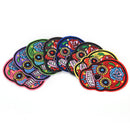 8Pcs iron on patches for clothes sew-on embroidered patch applique rose skul NTO