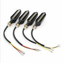 4x Sequential Flowing LED Motorcycle Turn Signal Indicator Lights DRL Brake  Hn