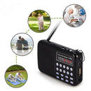 Portable Mini Stereo Lcd Display Fm/Am Radio Usb Tf Card Music Player Recha
