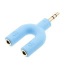 2Pack 3.5mm Stereo Audio Y-Splitter 2 Female to 1 Male Cable Connector Adapter