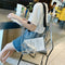 Clear Women Handbag Transparent Shoulder Bag Large Shopping Totes (White)