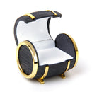 Plastic Beer Barrel Shape Velvet Ring Earrings Jewelry Display Storage Box