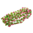 2 x Artificial Narcissus Wall Hanging Silk Flower Vine In/outdoor Decor Pink