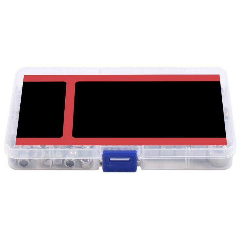 175-Piece Stainless Steel Nylon Lock Nut Assortment Kit, Size Include, M3 M O8N8