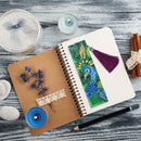 DIY Peafowl Special Shaped Diamond Painting Leather Tassel Bookmark Crafts