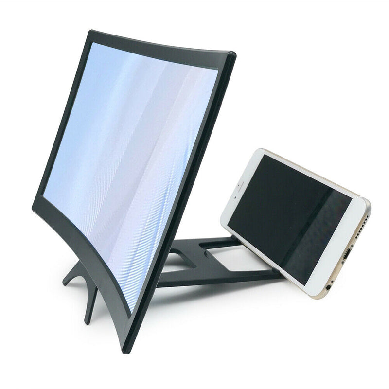 L6 12 inch Curved Phone Screen Magnifier HD Amplifier with Phone Stand