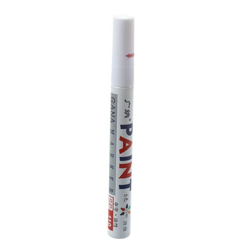 1 White Permanent Car Tyre Tire Metal Paint Pen Marker