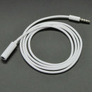 White 1M 3.5mm Male to Female Jack Stereo Audio Headphone Extension Cable J Hn