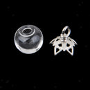 10 Pieces/ Lot Clear Empty Wishing Bottles Vial Necklace Pendants DIY Charms