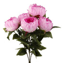 Artificial Peony Silk Flower Bush Bouquet Wedding Party Decor Rose Red