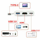 Type-C Aluminum 4k HD 3IN1 Usb C Type C to Hdmi Converter Cable for Pro MacBook