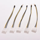 5x 4-Pin Molex/IDE to 3-Pin CPU/Case Fan Power Connector Cable Adapter 20cm AT3C