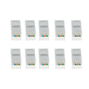 10 pack Cat3 RJ11 RJ12 Keystone Jack Telephone/Phone Line Tool Less Insert 8P4C