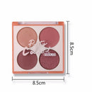 4 Color Eyeshadow Palette Makeup Cosmetics Diamond Glitter Metallic 4 Color