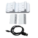 Dual Charger USB Charging Base 5V 300mA with 2 Batteries for Xbox One Controller
