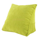 Triangular Lumbar Cushion Back Support Travel Pillow Car Seat Chair S-Green