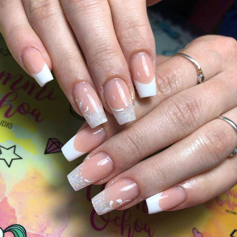 500pcs/Bag Natural Color French Nail Art Tips Manicure Artificial False Tip