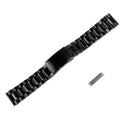 Bracelets watch links clasp stainless buckle 20mm end right Solid Black str T9B2