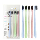 4X Wheat Straw Bamboo Charcoal Soft Toothbrush Hygiene Eco-Friendly Oral Clea Cy