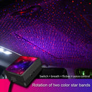 USB Car Ceiling Atmosphere Light 2-Color Starry Sky Ambient Lamp (Red+Blue) A