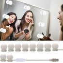 Hollywood Style LED Mirror Light Makeup Mirror USB Cosmetic Make Up Lamp 10 T7M2