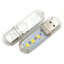 Mini Pocket USB LED Night Light 3 LEDs 5V Bulb Lamp for Reading White