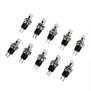 10pcs Metal Push-In Offset Push Button Switches White
