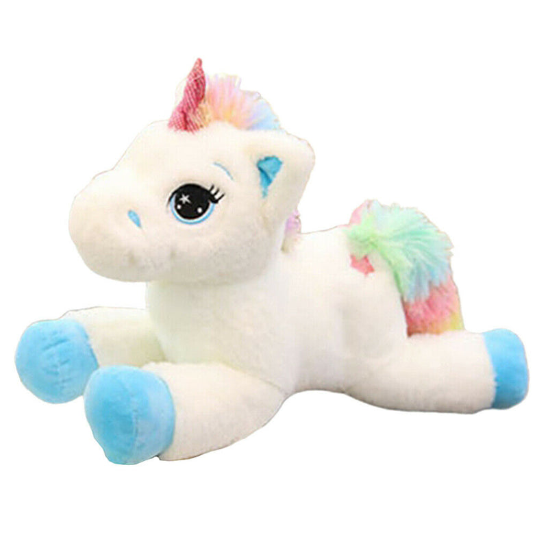 Cute Rainbow Unicorn Plush Soft Toys for Kids Girl Birthday Gifts Blue