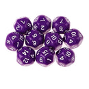 10pcs/Set For TRPG Game   D&D 16 Sided Acrylic Dice Purple