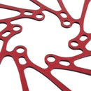 2 x MTB Bike Stainless Steel Disc Brake Rotor 160mm with 12 Bolts Set Red
