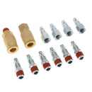 12x Female Male Brass Quick Release Disconnect Coupler Plug 1/4" NPT Tools