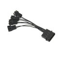Black 4 Way 3 Pin Computer Power Multi Fan Splitter Adapter Cable 12V  Gw