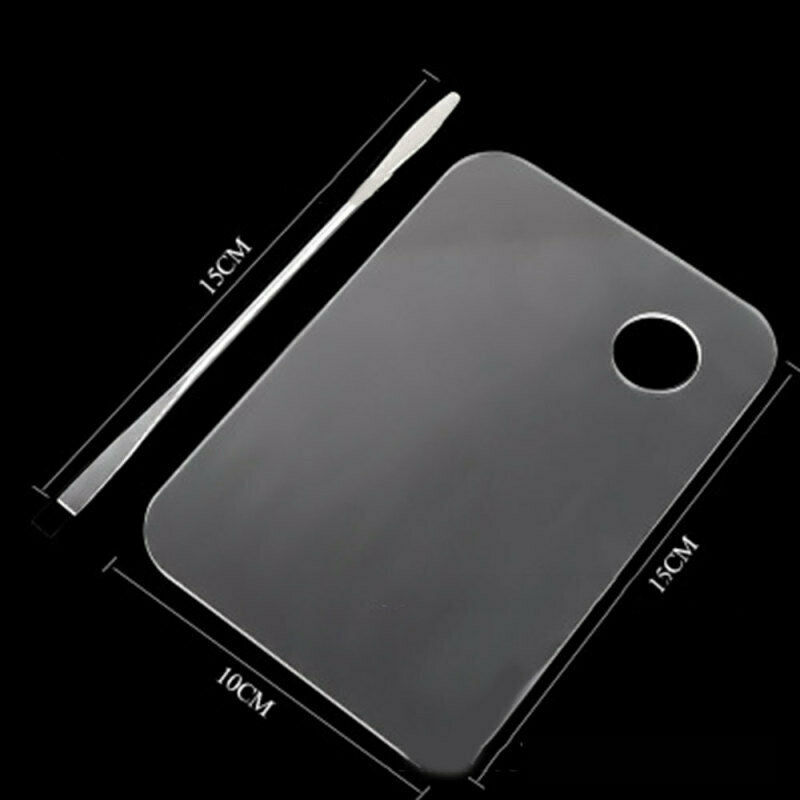 4pcs Cosmetic Makeup Nail Eye Shadow Mixing Palette With Stainless Spatula Tool