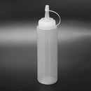 8X Clear White Plastic Squeeze Sauce Ketchup Cruet Oil Bottles 8oZ