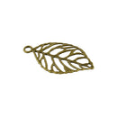 20Pcs Leaf Charm Pendant Connector Hollow Jewelry Making Finding Supplies