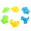 6pcs Mini Dinosaur Sand Molds Beach Building Toys Kids Fun Activity Toys