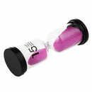 1 Pink Glass + Sand 15 minute tick time Hourglass With packaging 13*4.3CM