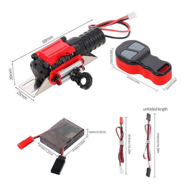 RC Electric Winch with Remote Controller for SCX10 D90, TRX4, TF2, KM2 RC