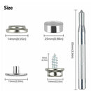 62 X Stainless Steel Fastener Snap Press Stud Cap Button Boat kit Canvas H4S1
