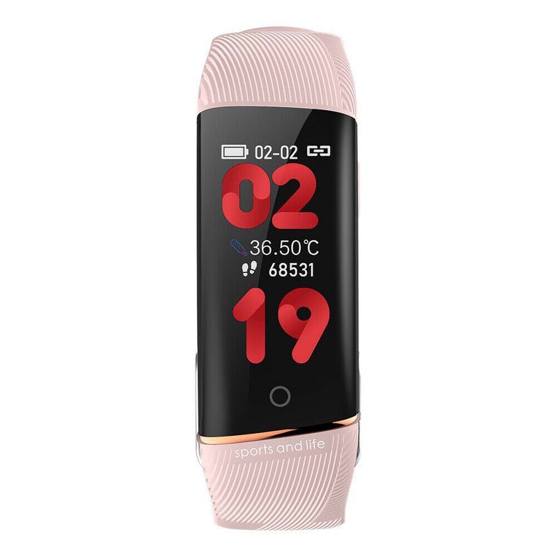 E98S Smart Wrist Band Body Temperature Heart Rate Monitor Fitness Tracker
