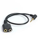 2.5mm Plug to 3.5mm Headphone+Mic Jack Adapter Cable for Panasonic Phone