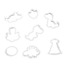 8pcs/Set DIY Dinosaur Fondant Cake Mold Plastic Biscuit Baking Mould Decor