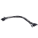 10 Pcs 21cm Length Double 1pin Female Connector Jumper Cable Black X8X5