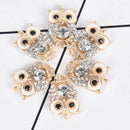 10Pcs/Set Alloy Crystal Owl Charms Pendant Jewelry Findings DIY Making Craft FT